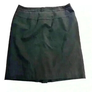 Worthington Works Skirt Womens Sz 14 Stretch Separates Black Lined Pleated Back